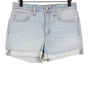 Madewell High Rise Raw Rolled Hem Denim Shorts, size 28, NWT